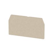 Partition plate (terminal), End and intermediate plate, 65 mm x 37 mm, dark beige Weidmuller