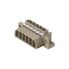 PCB plug-in connector, STV S 10 SS, male plug, 7.00 mm, Number of poles: 10, 180°, Clamping yoke connection, Clamping range, max. : 4 mm²