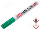 Marker: paint marker; green; MARKER PEN; Tip: round; 3mm CRC
