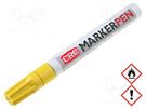 Marker: paint marker; yellow; MARKER PEN; Tip: round; 3mm CRC