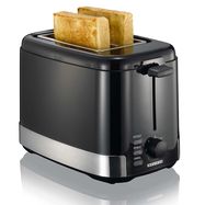 Upright toaster 2 slices 800W Black / Stainless Steel