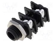 Socket; Jack 6,3mm; female; mono,with double switch; ways: 2; THT AMPHENOL