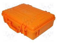Case; tool case; orange; ABS; 420x300x120mm; IP67 NEWBRAND