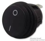 SWITCH, SPST, 20A, 125V, BLACK, I/0