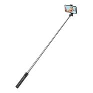 Selfie stick WHS1Y telescopic tripod 1m with phone holder - black, Hurtel