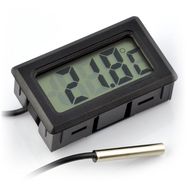 Thermometer with LCD display from -50 °C to 100 °C - black