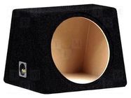 Car loudspeaker enclosure; MDF; black; 380mm; Grooving: 392mm BASSER