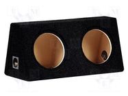 Car loudspeaker enclosure; MDF; black; 250mm; Grooving: 272mm BASSER