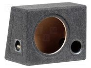 Car loudspeaker enclosure; MDF; black melange; textil; 250mm BASSER