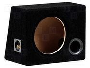 Car loudspeaker enclosure; MDF; black; textil; 250mm; Øhole: 232mm BASSER