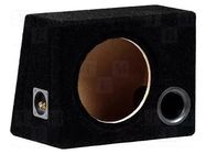 Car loudspeaker enclosure; MDF; black; 250mm; Grooving: 272mm BASSER