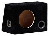 Car loudspeaker enclosure; MDF; black; textil; 250mm; Øhole: 232mm BASSER