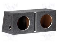 Car loudspeaker enclosure; MDF; black melange; textil; 250mm BASSER