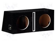 Car loudspeaker enclosure; MDF; black; 250mm; Øhole: 232mm; 35+35l BASSER