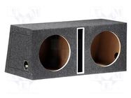 Car loudspeaker enclosure; MDF; black melange; 300mm; 50+50l BASSER