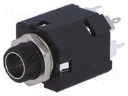 Connector: Jack 6,3mm; socket; female; stereo,with double switch AMPHENOL