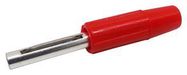 BANANA SOCKET, 10A, 4MM, CABLE, RED