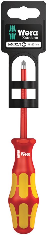 165 i PZ/S SB VDE Insulated screwdriver for PlusMinus screws (Pozidriv/slotted), 1 x # 1x80, Wera
