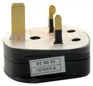 13A MAINS PLUG WITH 13A FUSE BLACK X20