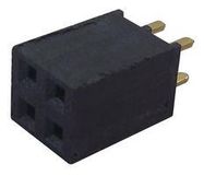 CONNECTOR, RCPT, 4POS, 2ROW, 2.54MM