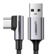 Ugreen US284 70255 USB-A (straight) / USB-C (angled) 3A Cable 3m - Gray, Ugreen