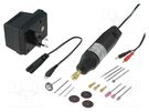 Drill with accessories; 45W; 12÷18VDC; Illumin: LED; 0.3÷3.2mm DONAU ELEKTRONIK