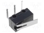 Microswitch SNAP ACTION; 3A/125VAC; 0.1A/30VDC; with lever; SPDT OMRON Electronic Components