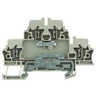 Multi-tier modular terminal, Tension-clamp connection, 2.5 mm², 500 V, 20 A, Number of levels: 2, dark beige Weidmuller