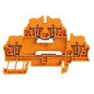 Multi-tier modular terminal, Tension-clamp connection, 2.5 mm², 500 V, 20 A, Number of levels: 2, orange Weidmuller