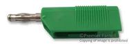 PLUG, 4MM, STACKABLE, GREEN