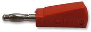 PLUG, 19A, 4MM, CABLE, RED