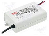 Power supply: switching; LED; 25.2W; 12÷18VDC; 1400mA; 90÷295VAC MEAN WELL