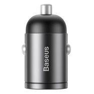 Mini ładowarka samochodowa Baseus Tiny Star USB-C, QC 4.0+, PD, 30W (szara), Baseus