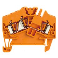 Feed-through terminal block, Tension-clamp connection, 2.5 mm², 800 V, 24 A, Number of connections: 3 Weidmuller