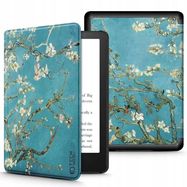 Tech-Protect SmartCase for Kindle Paperwhite V / 5 / Signature Edition - Blue with Sakura Flowers, Tech-Protect