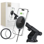 Tech-Protect A2 Car Phone Holder with MagSafe 15W Inductive Charger for Cockpit - Black, Tech-Protect
