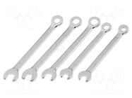 Wrench-set; combination spanner; steel; 5pcs. DONAU ELEKTRONIK