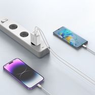 Tech-Protect NC30W charger 2x USB-C PD 30W / USB-A QC 3.0 - white, Tech-Protect
