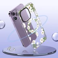 Tech-Protect MagMood MagSafe iPhone 15 Pro Max Case - White Daisies, Tech-Protect