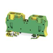 PE terminal, Tension-clamp connection, 35 mm², 800 V, Number of connections: 2, Number of levels: 1, Green/yellow Weidmuller