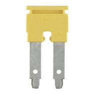 Cross-connector (terminal), Plugged, Number of poles: 2, Pitch in mm: 10.00, Insulated: Yes, 57 A, yellow Weidmuller