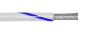 HOOK-UP WIRE, 24AWG, WHT/BLUE, 30.5M