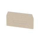 Partition plate (terminal), End and intermediate plate, 82.2 mm x 43.4 mm, dark beige Weidmuller