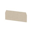 Partition plate (terminal), End and intermediate plate, 74 mm x 42.8 mm, dark beige Weidmuller