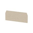 Partition plate (terminal), End and intermediate plate, 99 mm x 50 mm, dark beige Weidmuller