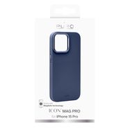 Puro Icon Mag Pro MagSafe Silicone Case for iPhone 15 Pro - Dark Blue, Puro