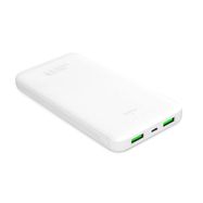 Powerbank Puro White 10000mAh 12W 2xUSB-A + USB-C - white, Puro Elektrik