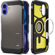Spigen Tough Armor MagSafe case with stand for iPhone 16 - gunmetal, Spigen