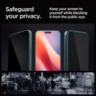 Spigen Glas.tR EZ Fit Privacy Tempered Glass for iPhone 16 Pro - 2 pcs., Spigen