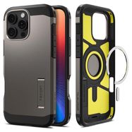 Spigen Tough Armor MagSafe case with stand for iPhone 16 Pro - gunmetal, Spigen